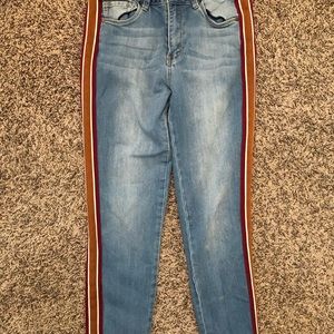 Striped skinny jean size 4